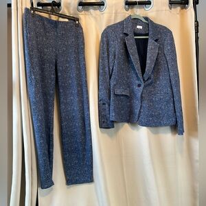 Woman’s Ecru Navy Suit